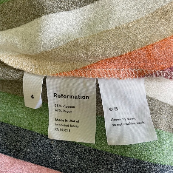 REFORMATION Striped Women's Skirt - Picture 4 of 5